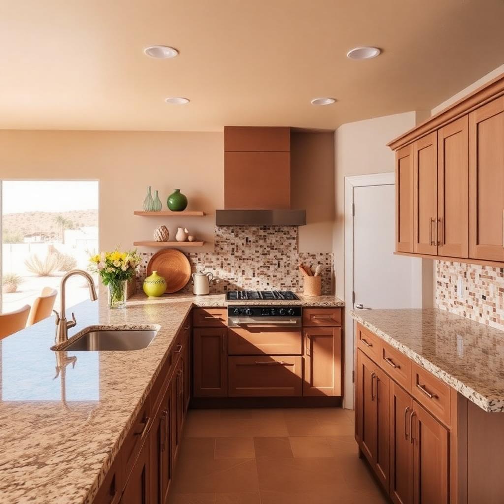 Granite countertops in a Fort Bliss area kitchen near Freedom Crossing